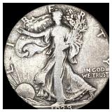 1938-D Silver Walking Liberty Half Dollar LIGHTLY