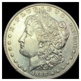 1888-S Silver Morgan Dollar CHOICE AU