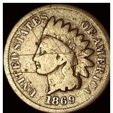 1869 Indian Head Cent NICELY CIRCULATED