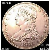 1839-O Capped Bust Half Dollar CHOICE AU