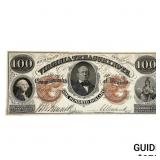 1862 $100 Virginia Treasury Note-Richmond