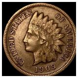 1909-S Indian Head Cent LIGHTLY CIRCULATED
