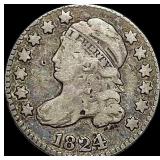 1824 Capped Bust Dime LIGHTLY CIRCULATED