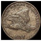 1858 Copper-Nickel Flying Eagle Cent NEARLY UNCIR