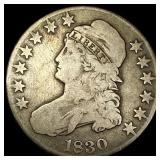 1830 Capped Bust Half Dollar LIGHTLY CIRCULATED