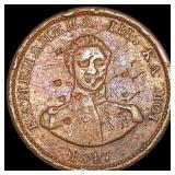 1847 Hapa Haneri Cent NICELY CIRCULATED