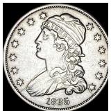 1835 Capped Bust Silver Quarter CLOSELY UNCIRCULA