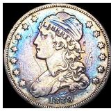 1838 Toned Capped Bust Quarter ABOUT  UNCIRCULATE