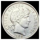 1908-S Silver Barber Dime CLOSELY  UNCIRCULATED