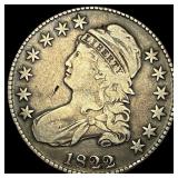 1822 Capped Bust Half Dollar LIGHTLY  CIRCULATED