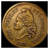 1863 Civil War Token Copper Patriotic Type. CLOSEL