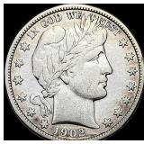 1902-O Silver Barber Half Dollar LIGHTLY  CIRCULA