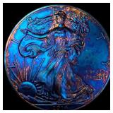 2014 Toned 1 oz Silver American Eagle $1 SUPERB GE