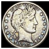 1897-O Barber Silver Quarter NEARLY  UNCIRCULATED
