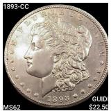 1893-CC Morgan Silver Dollar UNCIRCULATED