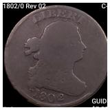 1802/0 Rev 02, C-2 Draped Bust Half Cent NICE CIRC