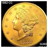 1882-CC $20 Gold Double Eagle CHOICE BU