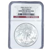 2006 Silver Eagle NGC GEM UNC First Strikes