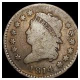 1814 Coronet Head Large Cent NICELY CIRCULATED