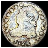 1824 Capped Bust Dime NICELY CIRCULATED