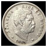 1883 Hawaii Silver Dime ABOUT UNCIRCULATED