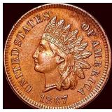 1867 Indian Head Cent CHOICE AU