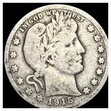 1915-S Barber Silver Quarter HIGH GRADE
