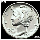1921 Mercury Dime CHOICE AU