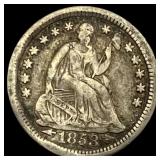 1853-O Arrows Seated Liberty Half Dime NEARLY  UN