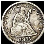 1875-S Silver Twenty Cents LIGHTLY CIRCULATED LIG