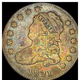 1821 Capped Bust Silver Quarter LIGHTLY  CIRCULAT