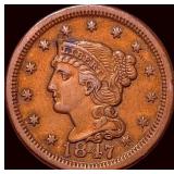1847 Braided Hair Large Cent CLOSELY  UNCIRCULATE