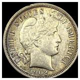 1902-O Toned Silver Barber Dime CLOSELY  UNCIRCUL