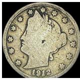 1912-S Liberty Head Nickel NICELY CIRCULATED NICE