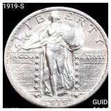 1919-S Standing Liberty Quarter CHOICE AU