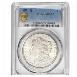 1891-S Morgan Silver Dollar PCGS MS63