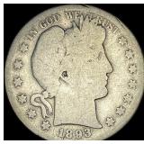 1893-S Silver Barber Half Dollar NICELY  CIRCULAT