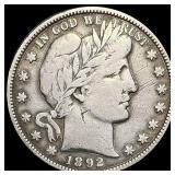 1892-S Silver Half Dollar (Barber) NICELY CIRCULA