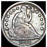1838 Seated Liberty Half Dime NEARLY  UNCIRCULATE
