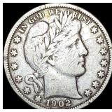 1902 Silver Barber Half Dollar ABOUT  UNCIRCULATE