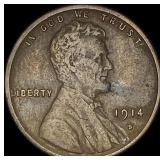 1914-S Lincoln Wheat Cent NEARLY UNCIRCULATED