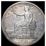 1876-S Silver Trade Dollar NEARLY  UNCIRCULATED