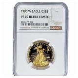 1995-W 1/2oz $25 Gold Eagle NGC PF70 Ultra Cameo