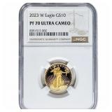 2023-W 1/4oz $10 Gold Eagle NGC PF70 Ultra Cameo
