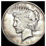 1921 Silver Peace Dollar NEARLY UNCIRCULATED