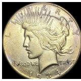 1934-S Silver Peace Dollar NEARLY  UNCIRCULATED
