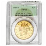 1899-S $20 Gold Double Eagle PCGS MS60