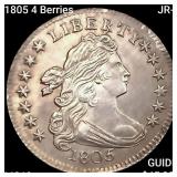1805 4 Berries JR-2 Draped Bust Dime CHOICE BU+