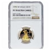 1995-W 1/4oz $10 Gold Eagle NGC PF70 Ultra Cameo
