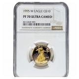 1995-W 1/4oz $10 Gold Eagle NGC PF70 Ultra Cameo